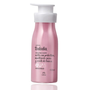 Natura Tododia Crema para el Cuerpo Nutre con Prebiótico, Manteca de Cacao y Aceite de Linaza, Frutas Rojas 400 ml