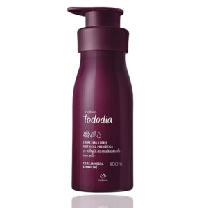 Natura Tododia Creme para o Corpo Nutrição Prebiótica Cereja Negra e Praliné 400 ml